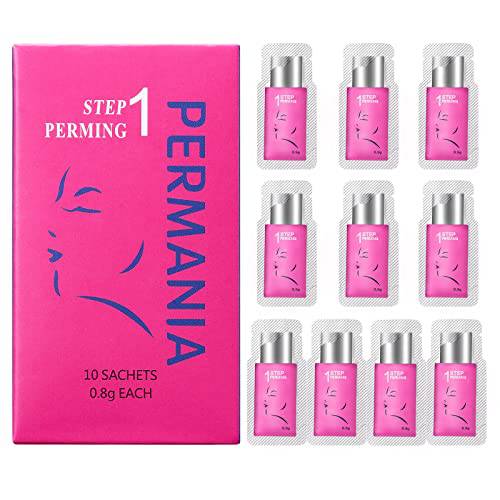 PERMANIA Lash Lift Kit,Separate Steps Products for Salon or at Home, Steps 10 Sachets of 0.8g/0.03oz Each Prep (STEP1)