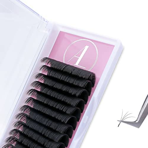 ALLOVE Eyelash Extension Volume Lash Extensions 0.07mm D Curl 15-20mm Mixed Tray Easy Fan Lash Extensions Rapid Blooming Self Fanning Volume Lashes