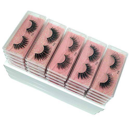 3D Mink Lashes Wholesale 10/20/30/50/100 Pairs Faux Mink Eyelashes Natural False Eyelashes Pack Makeup Fake Lashes In Bulk (Mix 20 pairs)