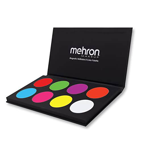 Mehron Makeup Paradise AQ Face & Body Paint 8 Color Palette (Neon UV Glow) - Face, Body, Black Light Makeup Palette, Special Effects, UV Glow, Rave Accessories, Halloween, Christmas and Cosplay