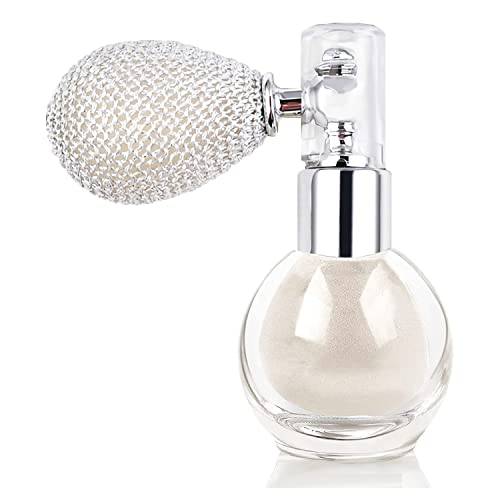 Glitter Spray Body Shimmering Highlighter Powder Spray Sparkle Hair Face Makeup High Gloss Glitter Spray for Hair and Body Nails Makeup (1 Pearl White)