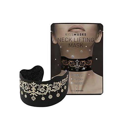 Prossence x Kissmuses Moisturizing Anti-Aging Anti-Wrinkle Mask for Neck Black and Gold