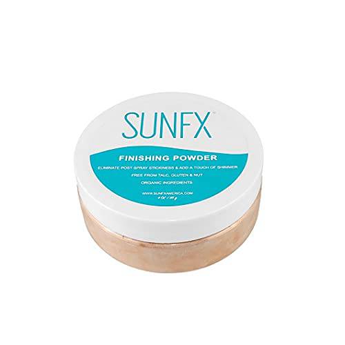 SunFX Post Spray Tan Translucent Finishing Powder | Talc Free | Sunless Tanning Setting Powder | Shimmer | Tropical Burst - (4oz)