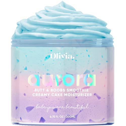 OLIVIA Aurora Butt & Breasts Firming and Acne Clearing Cream - Handcrafted Buttocks, Thigh and Breasts Smoothing Moisturizer for Acne, Pimples, Cellulite, Stretch Marks, Dark Spots, and Blackheads. Moisturize, Smoothen, Firm & Tighten. Tiktok Viral - Premium Natural Ingredients & Cruelty Free. 8 Oz