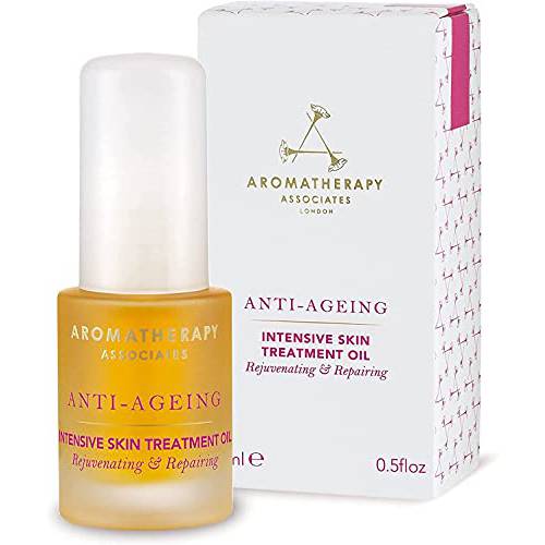 Aromatherapy Associates Anti-Aging Intensive Skin Treatment Oil. Nourish and Aid Skin Renewal for Mature and Dehydrated Skin. Made with Vitamin E, Rosehip Seed and Lavender Oils (0.5 fl oz)