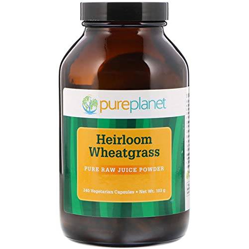 Pure Planet Heirloom Wheatgrass Vegetarian Capsules, 240 Count