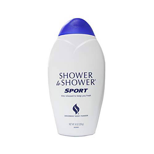 SHOWER TO SHOWER Body Powder Sport 8 oz (Pack of 6)