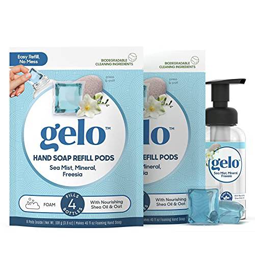 Gelo® Foaming Hand Soap Value Pack | 80oz Refill + Reusable Bottle (Sea Mist, Mineral & Freesia)