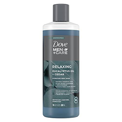 Dove Men+Care Body Wash for a refreshing shower experience Eucalyptus Cedar Body Wash for Men 18 oz 4 Count