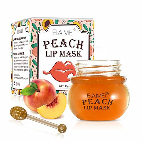 Lip Mask, Lip Sleeping Mask Lip Scrubs Exfoliator Moisturizer Repairs Dry Lips Treatment Peach Moisture Lip Care Scrub