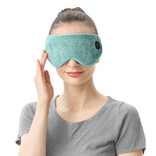 Aroma Season Cordless Heated Eye Mask, Washable & Portable Professional Electric Warm Eye Compress for Relief Dry Eyes, Stye, Blepharitis, Chalazion, Eye Fatigue or MGD (Green)