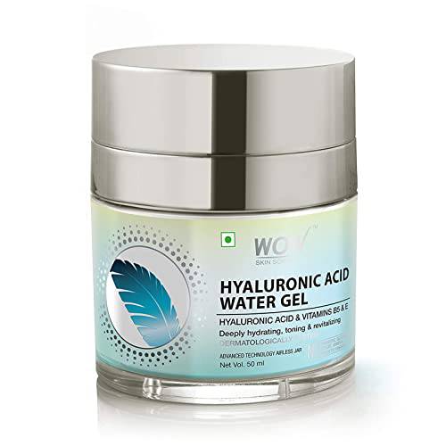 WOW Skin Science Hyaluronic Acid Water Gel Face Moisturizer for Women & Men, Anti-Aging Facial Skin Care Products, Facial Moisturizer Face Cream For All Skin Types, No Parabens & Silicones (50 ml)