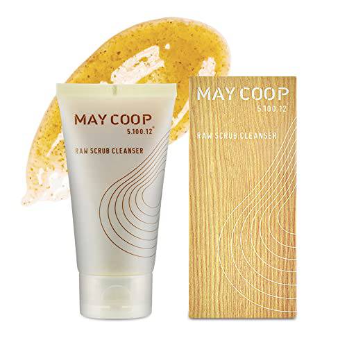 MAY COOP Face Scrub Raw Cleanser Clean Gentle Daily Facial Scrub - Exfoliating Gel Face Wash to Remove Dirt, Oil & Makeup without irritation to the skin or for those who want to improve blackheads