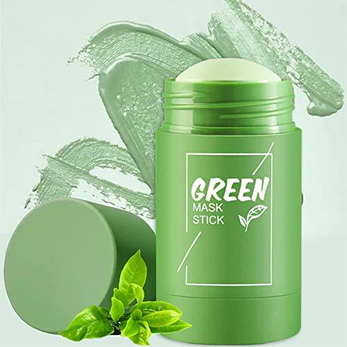 Green Tea Mask Stick, Purifying Clay Stick Mask Green Tea Cleansing Mask for Face Moisturizes Oil Control, Deep Clean Pores, Blackhead Remover with Green Tea Extract Facial for Women
