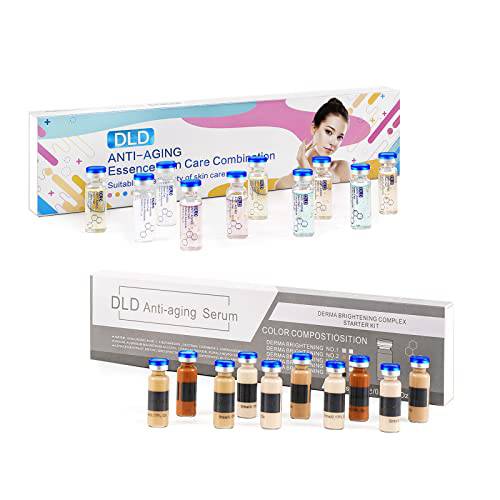 BB Glow Starter Treatment Kit, Facial Serum + BB Glow Pigment, Hyaluronic Acid Ampoule And Essence Foundation (20 Vial Facial Serum + BB Glow Pigment)