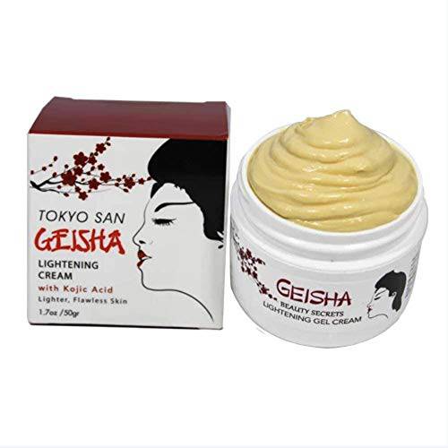 Geisha Kojic Acid Cream - 1.7 fl oz / 50 ml - Skin Lightening, Remove Dark Spots on Face, Body, Hands, Hyperpigmentation Treatment, with Glycolic Acid