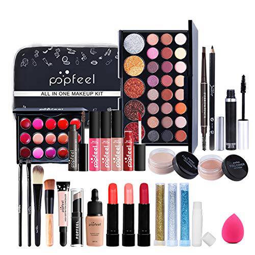 All-In-One Makeup Kit, 30 Pcs Complete Makeup Gift Set Full Kit Combination with Eyeshadow Blush Lipstick Concealer etc, Essential Starter Bundle for Women, Pro Multi-purpose Beauty Cosmetic Set4