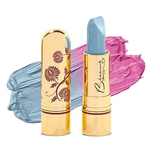 Besame Cosmetics - Magic Pink Lipstick - 1959 Classic Color Changing Lipstick, Vintage Makeup, Coquette Makeup, Magic Lipstick for Women, Blue Lipstick That Turns Pink, Moisturizing Lipsticks
