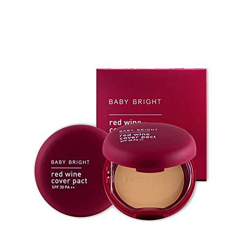 REDWINE Cover Pact 2 PCS Medium Face Pressed Powder Compact Foundation, Long Lasting for Oily Skin Sets Makeup, Flawless Matte Finish Oil Control Breathable Coverage, Lightweight & Translucent SPF30