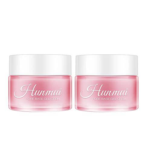 2Pcs Hunmui face primer pore base gel cream，Magical perfecting base face primer under foundation Anti-Aging WrinklesShrink Pore Remove Fine LinesExfoliatingAnti-Oxidation
