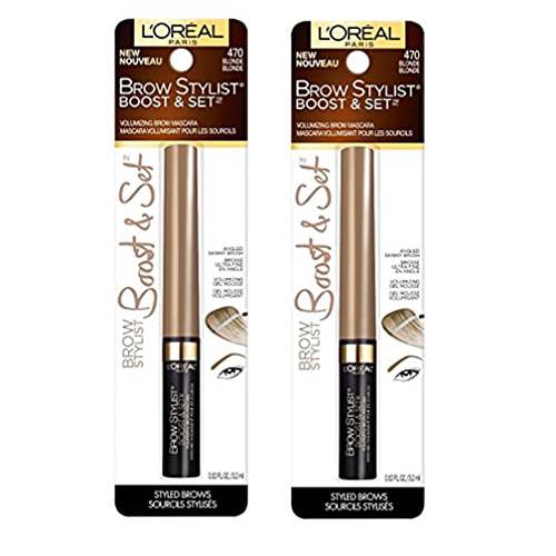 Pack of 2 Loreal Brow Stylist Boost and Set Volumizing Brow Mascara, Blonde 470