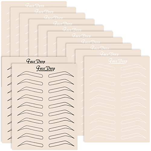12 Sheets Microblading Supplies Eyebrow Practice Skin Double Sided Practice Skin No Ink Needed Practice Skin Permanent Makeup Silicone Skins Fake Skin Sheets for Eyebrow Makeup Beginner