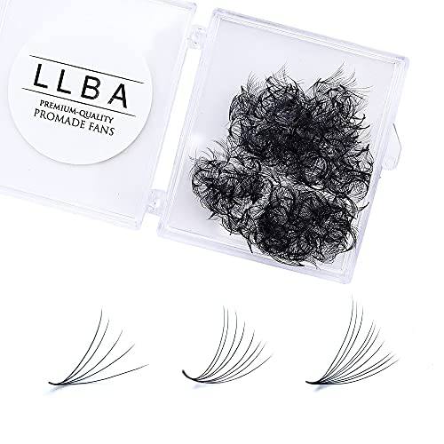 LLBA Promade Fans | Handmade Volume Eyelashes | Multi Selections From 3D To 16D | C CC D DD L M Curl | Thickness 0.03 ~ 0.1 mm | 8 - 20mm Length | Long Lasting | Easy Application (10D-0.03 D 8 mm)