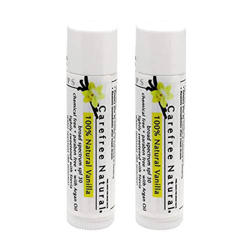 Carefree Natural Spf 30 Lip Balm With Stevia Untinted, 0.15 Ounce