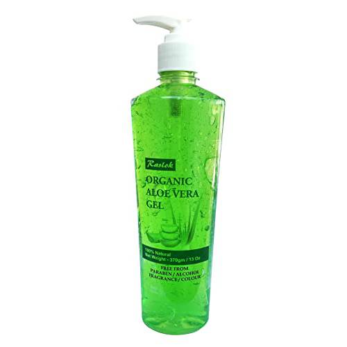 Raslok Aloe Vera Gel | Pure & Natural Organic Aloe Gel | For Moisturizing Face Skin & Hair Care | Durable Moisturizing Hydrating Soothing After Sun Repair Non-Sticky - 13 oz - 370gm (Cucumber)