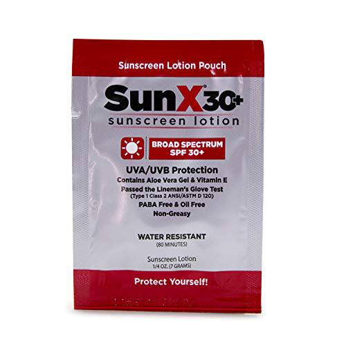 Sun X SPF 30+ Broad Spectrum Sunscreen Lotion Foil Pack Single Dose, 300 pcs