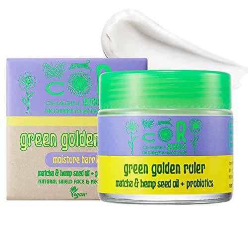 CHASIN’ RABBITS Green Golden Ruler Cream | Vegan Intensive Moisturizing and Nourishing Face and Neck Moisturizer with Green Tea Extract and Probiotics | 75mL/2.53 fl. oz.