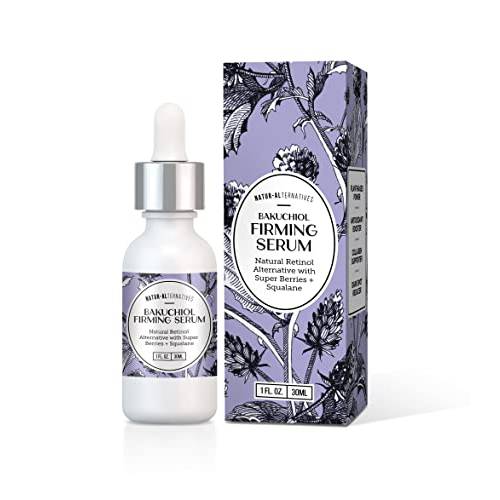 Natural Bakuchiol Retinol Alternative for Reducing Wrinkles by 21% in just 12 Weeks | Skin Firming Serum With Squalane Oil and Anti Aging Face Serum to Decrease Blemishes, Fine Lines and Dark Spots