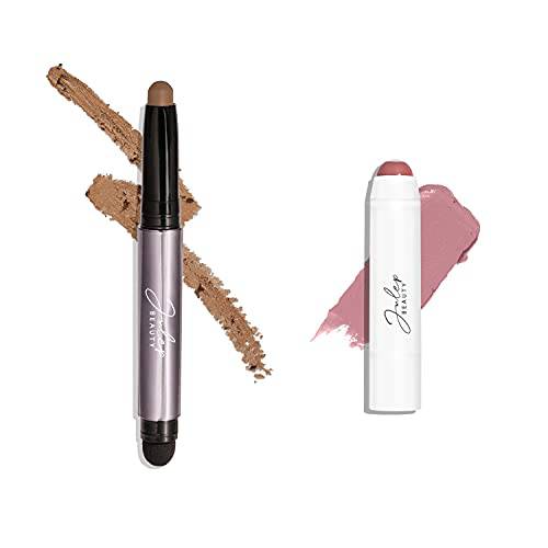 Julep Eyeshadow 101 Crème to Powder Waterproof Eyeshadow Stick, Ginger & It’s Balm Lip Balm Crayon, Full-Coverage Lipstick & Lip Moisturizer with Semi Gloss Finish, Dusty Orchid Shimmer