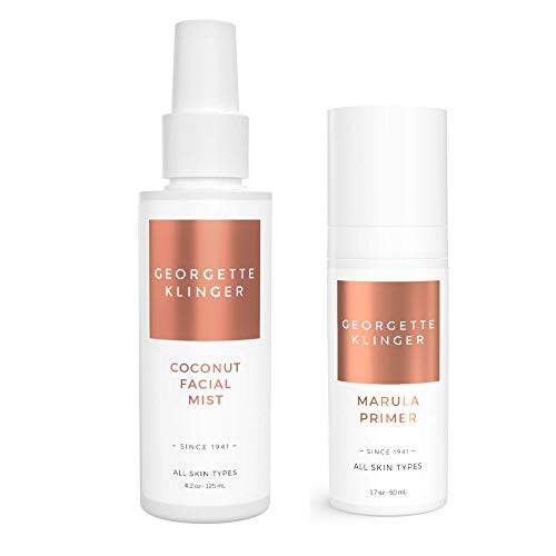 Georgette Klinger Face Primer & Coconut Facial Mist Bundle Skin Care - Marula Makeup Primer & Coconut Setting Spray