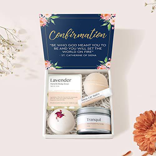 Confirmation Spa Gift Box: Presents, Gift Ideas, Heartfelt Card & Spa Gift for Teenage Girls, Holy Confirmation for Girls, Christian Faith, Holidays and more