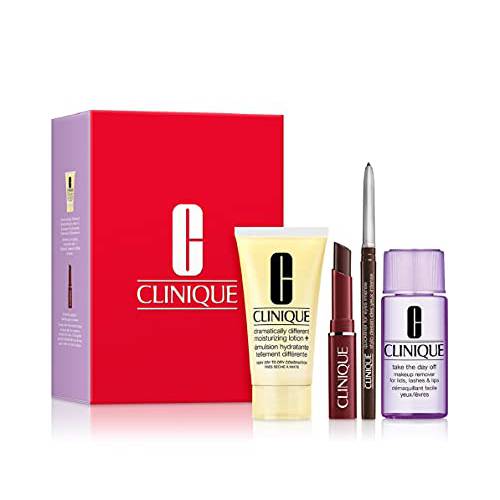 Clìnìque Clinique Classics Deluxe 4-Piece Makeup Kit Including Black Honey Lipsticks Dramatically Different Moisturizing Lotion+ Take The Day off Remover
