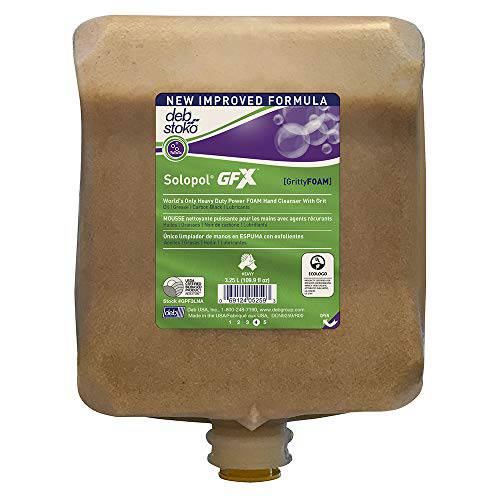 Solopol GFX - 3.25 Liter - Heavy Duty Foam Hand Cleaner with Grit - Out Cleans Traditional Pumice Based Cleaners - Contains Glycerin As A Skin Conditioner to Protect Working Hands