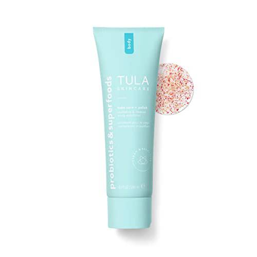 TULA Skin Care Take Care + Polish Revitalize & Cleanse Body Exfoliator | Foaming Body Polish Featuring a Triple AHA Blend to Smooth & Brighten skin | 8.1 FL OZ