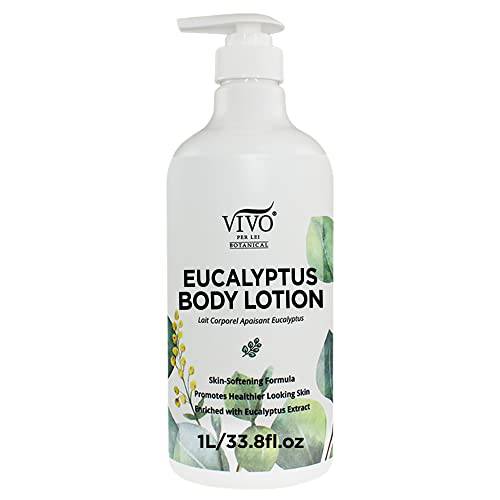Vivo Per Lei Eucalyptus Lotion - Calming Lotion for Women - Eucalyptus Body Lotion for Dry Skin - Hydrating Body Lotion for Women - 1 L / 33.8 Fl Oz