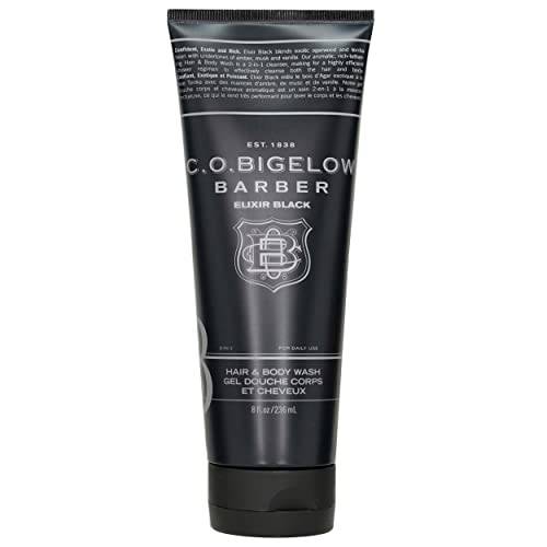 C.O. Bigelow Men’s Hair and Body Wash, Elixir Black, No. 1605, 8 fl oz, Mens Body Wash & Shampoo, Musk & Vanilla Moisturizing Mens Shampoo & Body Cleanser