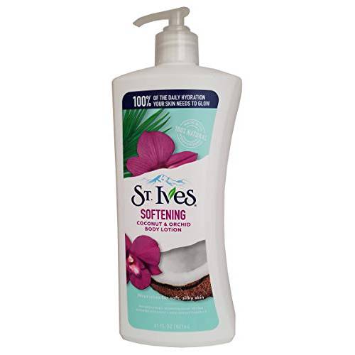 St. Ives Softening Body Lotion Coconut & Orchid Extract 21 oz (Pack of 2)