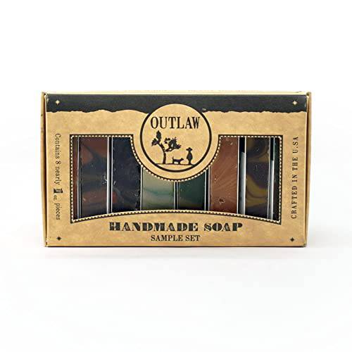 Unique Handmade Soap Samples - Try 8 Unconventional Popular Natural Soaps - Sample Set Soap for Men and Women - By Outlaw