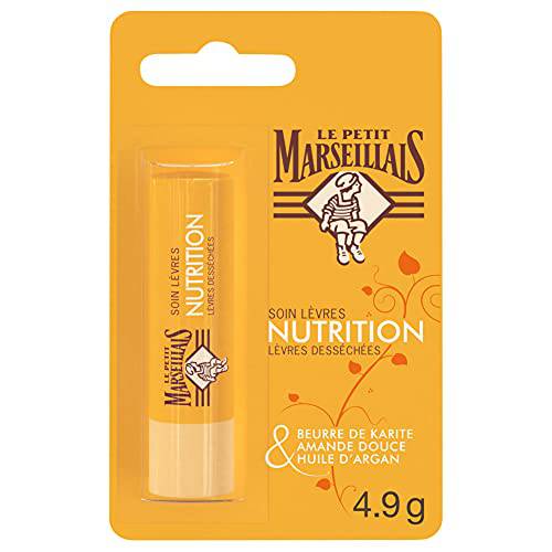Le Petit Marseillais Lip Balm with Shea Butter, Almond and Argan Oil, For Dry Lips