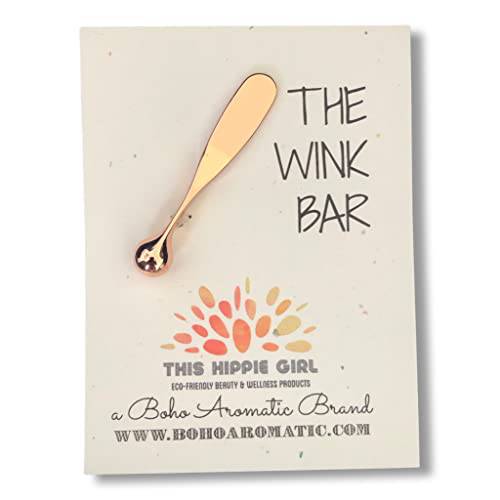 THIS HIPPIE GIRL | The Wink Bar | Rose Gold Eye Cream Applicator | Puffy Eye Cream Tool to help massage under eye cream | Made of premium Zinc Alloy, Durable and Easy | beauty tools + accessories, Mini Facial Care Tool