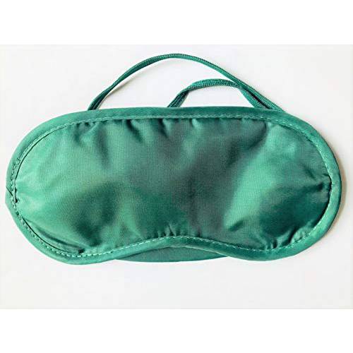 Bulk Cheap Sleep Mask Green 20PCS Bulk (Price for 20PCS)- Advertising Promotional Item. W/Nose Guard and 2 Straps-Matching Elastic - Blindfold (Green) by EZ REST