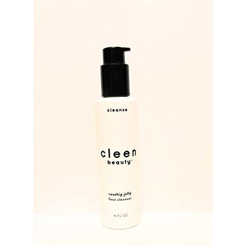 Cleen Beauty Rosehip Jelly Face Cleanser | Jelly Facial Cleanser with Rosehip Oil & Rose Water | Face Wash for Women | Gentle Face Cleanser for Women - Paraben Free | Rosehip Facial Wash (6 fl. oz)