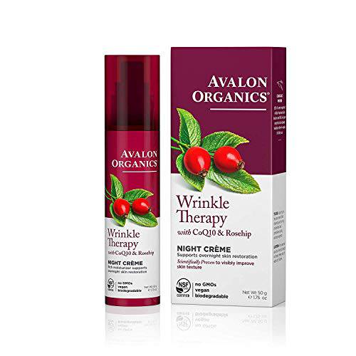 Avalon Organics Night Crème, Wrinkle Therapy, 1.75 Oz