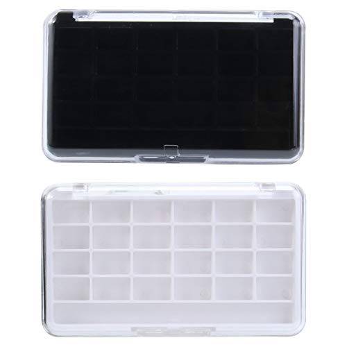 Minkissy 2Pcs Empty Makeup Palette Refillable Makeup Container Case with 24 Grids for Lipstick Eyeshadow Blusher