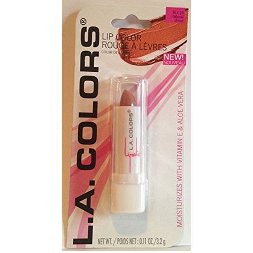 LA Colors Lipstick with Vitamin E & Aloe Vera, BLC16 Natural Shine, 0.11 Oz