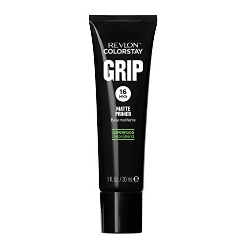Revlon ColorStay Grip Primer, Mattifying, Blurring & Oil Absorbing Face Makeup, Absorb Sebum, Blurs Imperfections and Reduces Pore Appearance, 1 fl oz.
